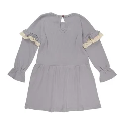 Lilly and Sid Lace Frl Slv Drs in Grey