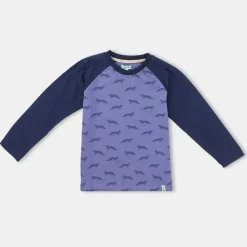 Lilly and Sid Leopard Ls Top in Blue