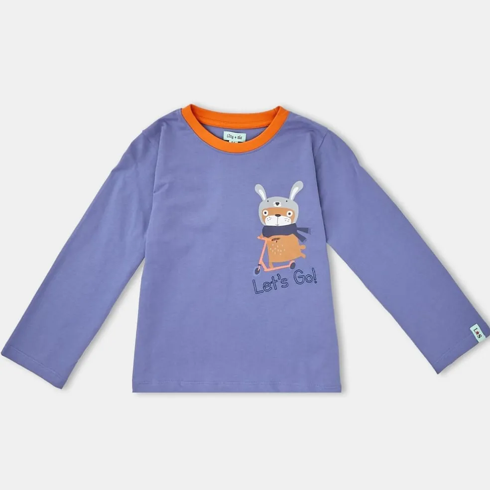 Lilly and Sid Lgs Scooter Top in Blue