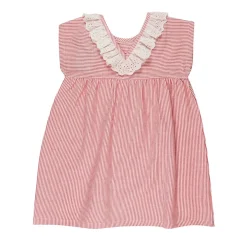 Lilly and Sid Red Str Wvn Drs in Red