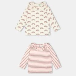 Lilly and Sid Rnbow Str Tp 2pk in Pink