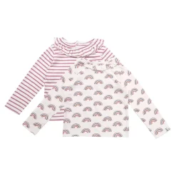 Lilly and Sid Rnbow Str Tp 2pk in Pink