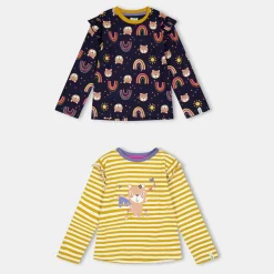 Lilly and Sid Rnbow Tops 2pk in Multi