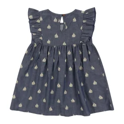 Lilly and Sid Ship Wvn Dress in Blue