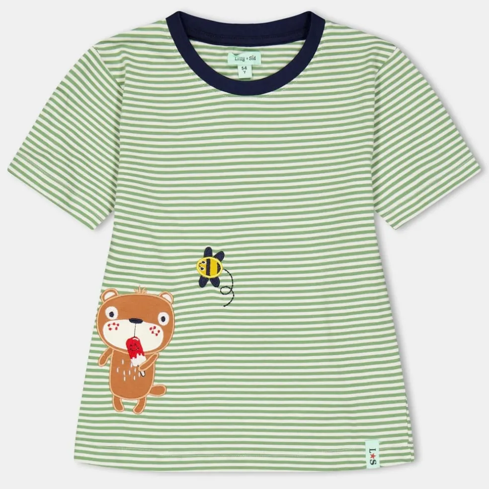 Lilly and Sid Sid Busy Str Tee in Green