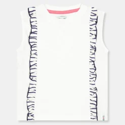 Lilly and Sid Stripe Frill Top in White