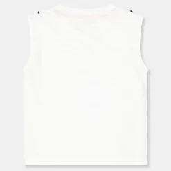 Lilly and Sid Stripe Frill Top in White