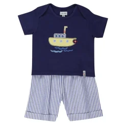 Lilly and Sid Stripe Short Set in Blue