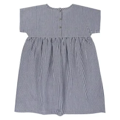 Lilly and Sid Yoke Dress in Blue