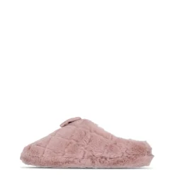 Linea Faux Fur Bow Slipper in Pink
