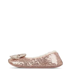 Linea Sequin Ballerina Slipper in Metallics