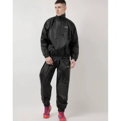 lonsdale Sauna Suit Zip Senior in Black