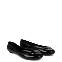 Love Moschino Jelly Ballet Pumps in Black