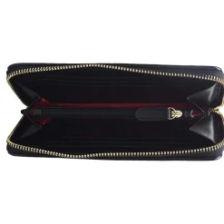 Love Moschino Quilted Logo Zipped Purse in Black