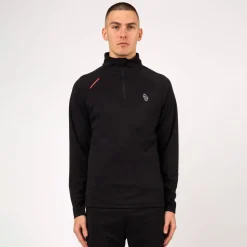 Luke 1977 Indicator Overhead Zip Funnel Neck Sweatshirt in Black