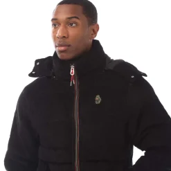 Luke 1977 Mallard 3 Short Quilted Jacket in Black