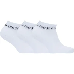 Lyle And Scott 3 Pack of Ankle Socks in White