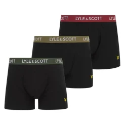 Lyle And Scott 3 Pack of Core Trunks in Black
