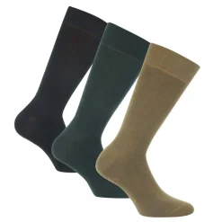 Lyle And Scott 3 Pack of Eagle Embroidery Socks in black green