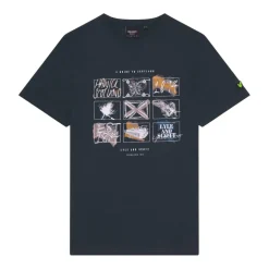 Lyle And Scott A Guide To Scotland Graphic T-Shirt in Navy