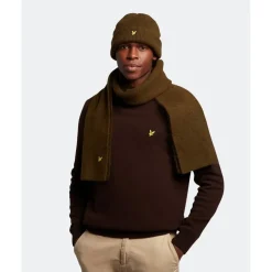 Lyle And Scott Chunky Knit Scarf in Green