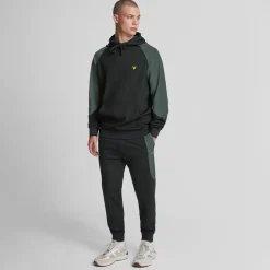 Lyle And Scott Colour Block Tracksuit Bottoms in Black
