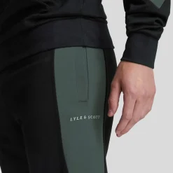 Lyle And Scott Colour Block Tracksuit Bottoms in Black