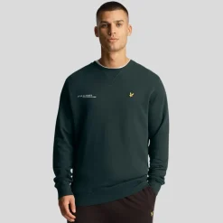 Lyle And Scott Co-Ordinate Print Crewneck Sweatshirt in Green