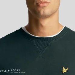 Lyle And Scott Co-Ordinate Print Crewneck Sweatshirt in Green