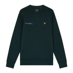 Lyle And Scott Co-Ordinate Print Crewneck Sweatshirt in Green