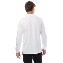 Lyle And Scott Co-Ordinate Print Long Sleeve Polo Shirt in White