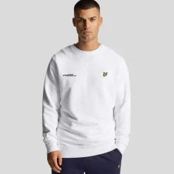 Lyle And Scott Co-Ordinate Print Crewneck Sweatshirt in White
