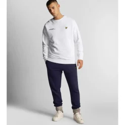 Lyle And Scott Co-Ordinate Print Crewneck Sweatshirt in White