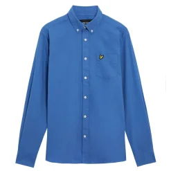 Lyle And Scott Cotton Linen Button Down Shirt in Blue