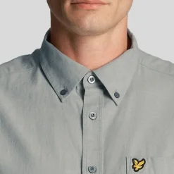 Lyle And Scott Cotton Linen Button Down Shirt in Blue