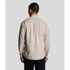 Lyle And Scott Cotton Linen Button Down Shirt in Cream