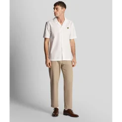 Lyle And Scott Cotton Poplin Resort Shirt in White