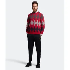 Lyle And Scott Crew Neck Jumper in Red
