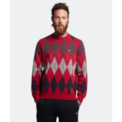 Lyle And Scott Crew Neck Jumper in Red