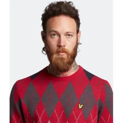 Lyle And Scott Crew Neck Jumper in Red