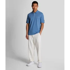 Lyle And Scott Embroidered Polo Shirt in Blue