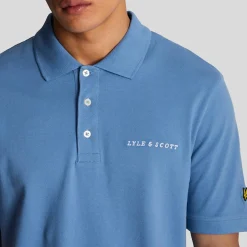 Lyle And Scott Embroidered Polo Shirt in Blue