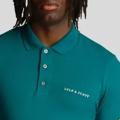 Lyle And Scott Embroidered Polo Shirt in Green