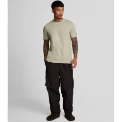 Lyle And Scott Embroidered T-Shirt in Beige