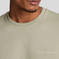 Lyle And Scott Embroidered T-Shirt in Beige