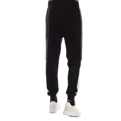 Lyle And Scott Fly Fleece Colour Block Tracksuit Bottoms in Black