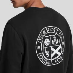 Lyle And Scott Football For All Graphic Sweatshirt in Black