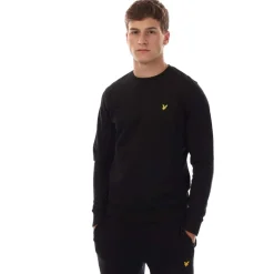 Lyle And Scott Football World Graphic Crewneck Sweatshirt in Black