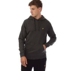 Lyle And Scott Football World Graphic Pullover Hoodie in Gunmetal