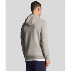 Lyle And Scott Full Zip Fly Fleece Hoodie in Grey